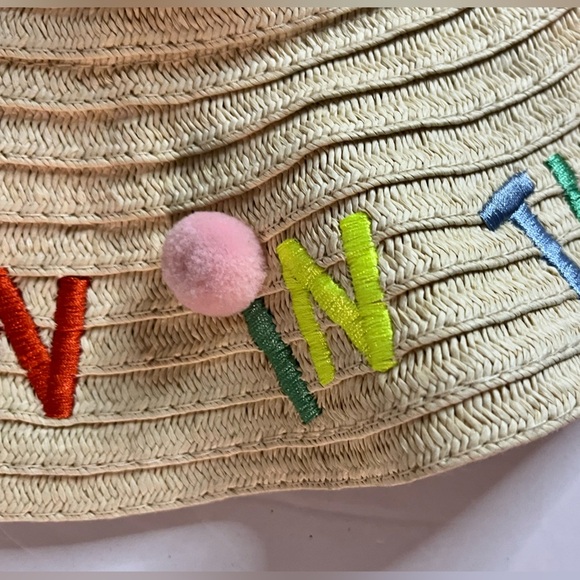 Target Straw Sun Hat with “Fun in the Sun” Embroidery – Women’s Wide Brim - Picture 6 of 14